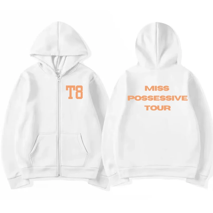 Hot Sale New in Tate Mcrae T8 Miss Possessive Tour 2025 Zipper Hoodie Men women fashion Y2k Jacket Coat Unisex Fleece pullovers