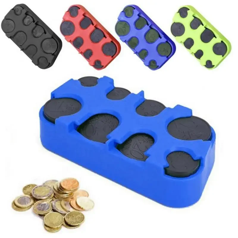 Euro Coin Dispenser Plastic Coin Boxes Money Box Collection Wallet Storage Organizer Holder for Bus Car Coin Changer Holder