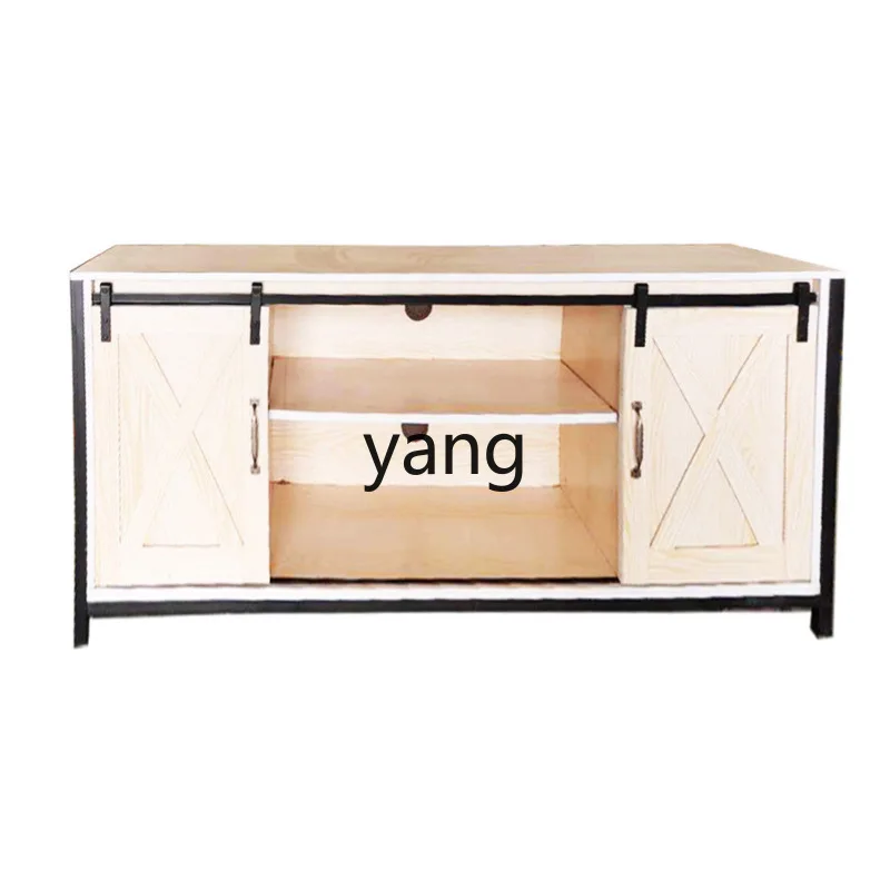 LH simple modern multi-functional three-layer TV cabinet double door living room locker