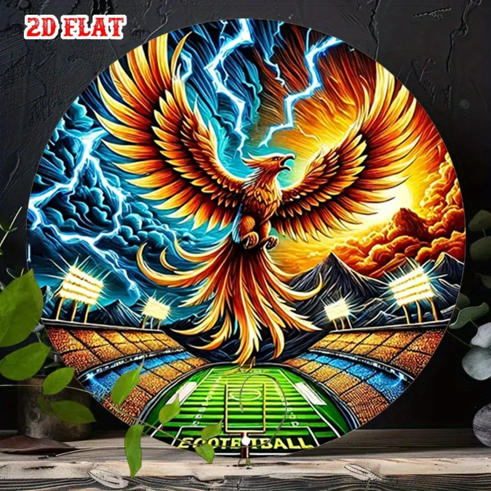 لوحة فنية جدارية لملعب Majestic Wings Phoenix Rising Vitality Sports، تصميم ديناميكي لملعب كرة القدم مناسب للمنزل