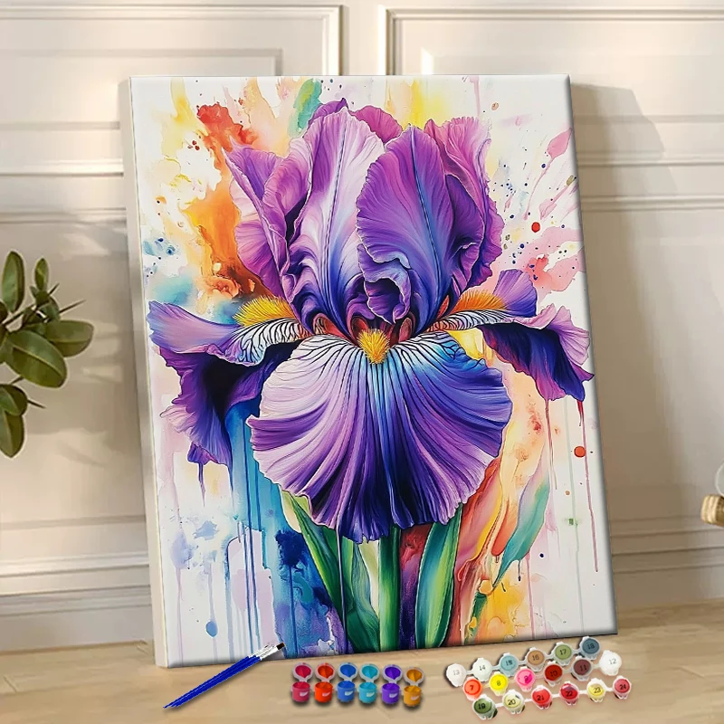 

Картина по номерам «Яркие ирисы», акриловая краска, холст, дропшиппинг, портрет, семейные детские фото, рождественские подарки