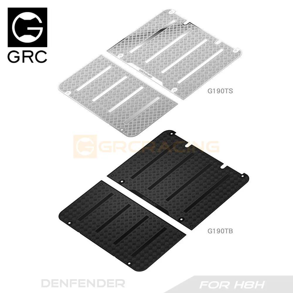 For 1/8 Base Mount Sheets Skid Chequered Plate for MJX Defender H8H Roof Rack Upgrade Option Parts #G190TS/TB