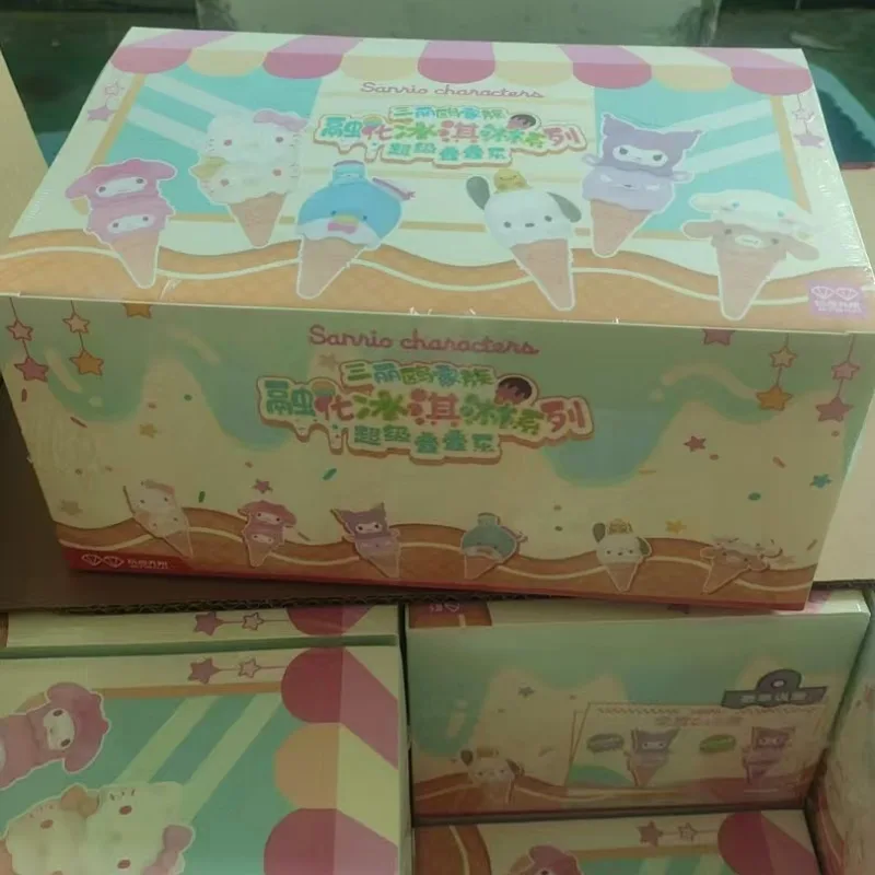 Sanrio – boîte aveugle de série de crème glacée fondante, jouets mignons Kuromi My Melody, modèle de poupée, jouets de collection, ornements