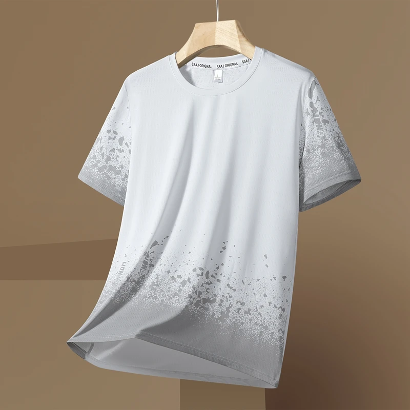 Quick Dry Sport T Shirt Men'S 2025 Short Sleeves Summer Casual White Plus OverSize 6XL 7XL 8XL 9XL Top Tees GYM Tshirt Clothes