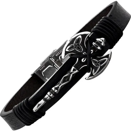 Getss Blz945 Axe Model Male Steel Leather Bracelet