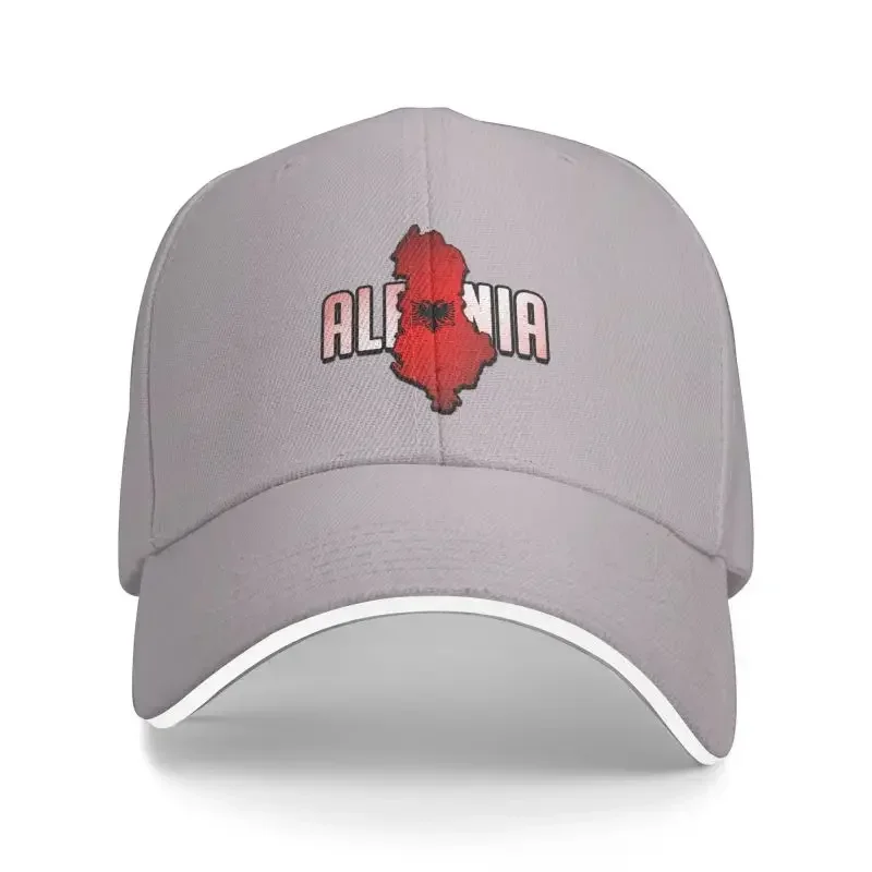 Fashion Unisex Cool Albania Map Flag Albanian Eagle Baseball Cap Adult Patriotic Adjustable Dad Hat Men Women Hip Hop