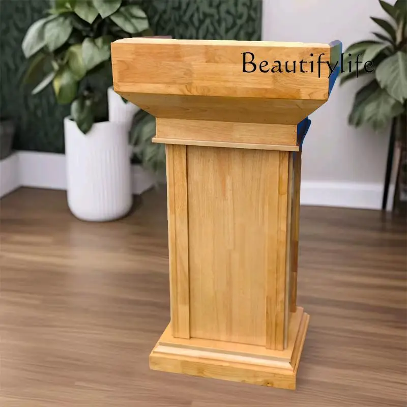 

Lecture stand Solid wood Speaker seat Classroom table Simple modern Welcome reception desk Conference information desk