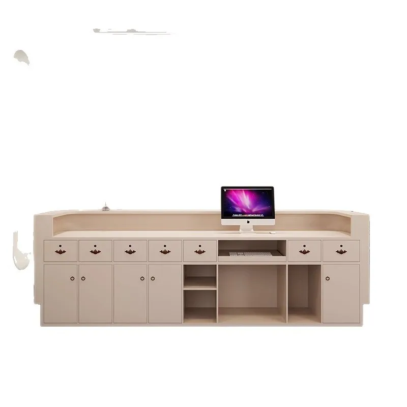 

Легкая роскошная касса для салона красоты. Простая краска. Стойка магазина одежды. Стоматологическое institution. Прием регистрации компании.