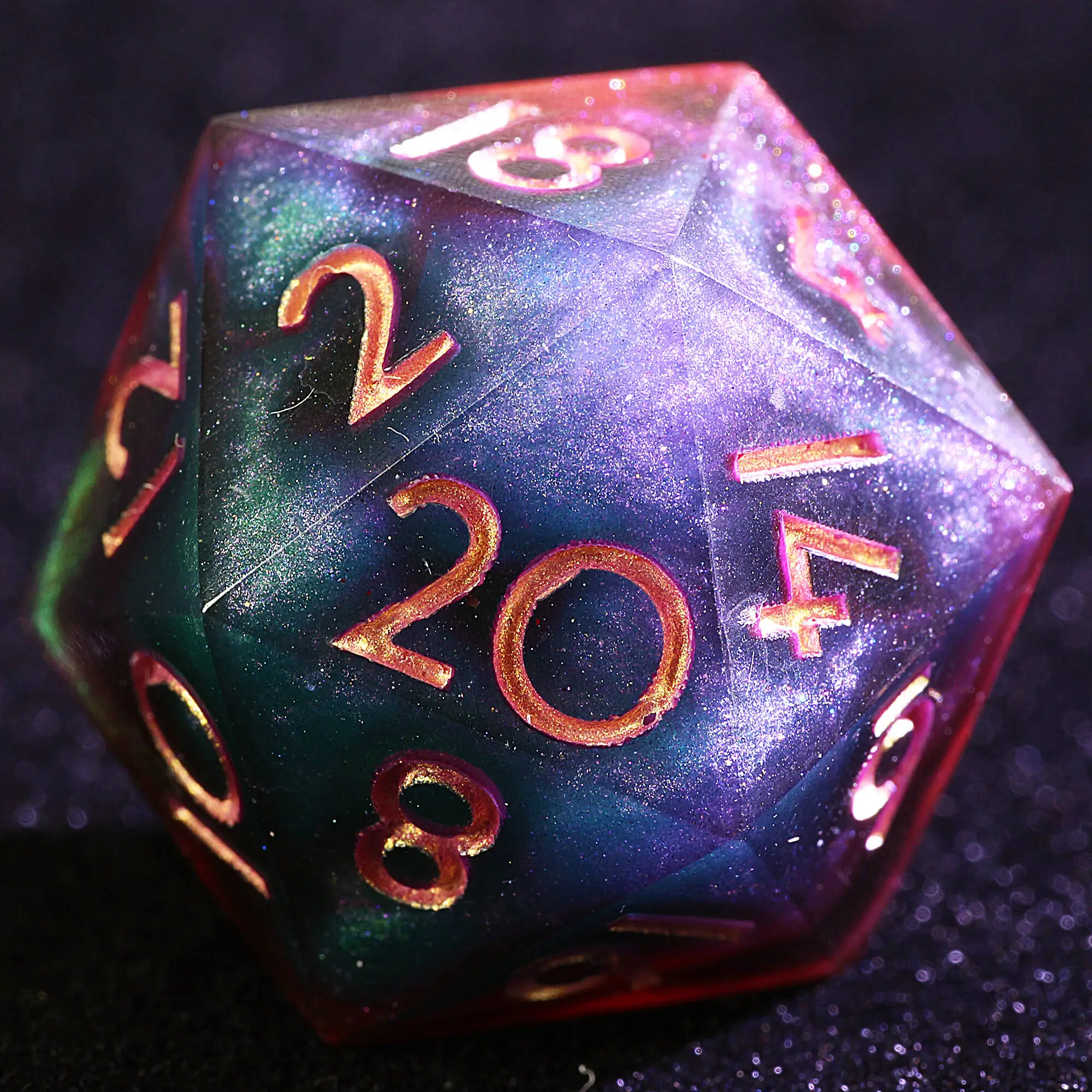 

9 Polyhedral Resin Sets of Dice DnD Quintessence Ember