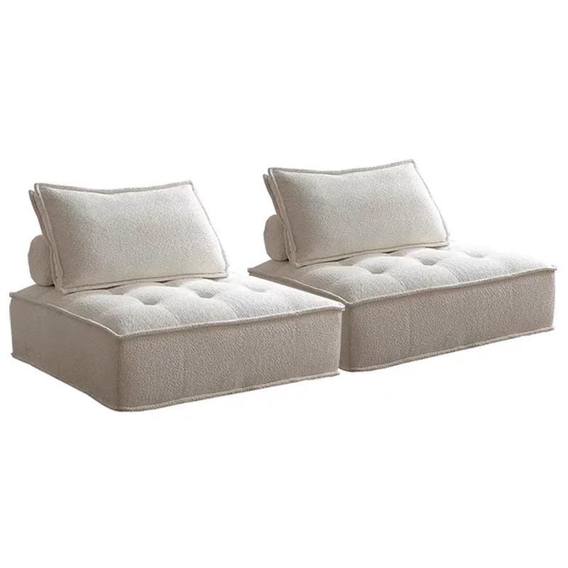 

Modern Comfortable Rectangle Leather Bean Bag Sofa One-Seater Fabric Furniture for Living Room or Hotel