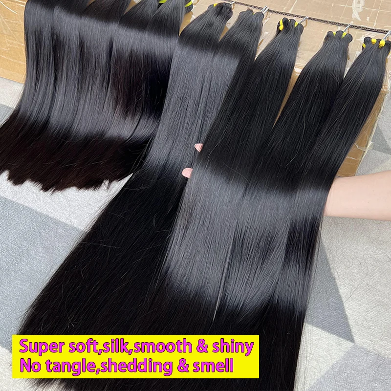 ผมตรงแบบซุปเปอร์ดับเบิ้ลดรอน 100% ผมแท้แบบมัด ไม่ผ่านการแปรรูป ผมเวอร์จินเวียดนามแท้ สำหรับต่อผมแบบมัด