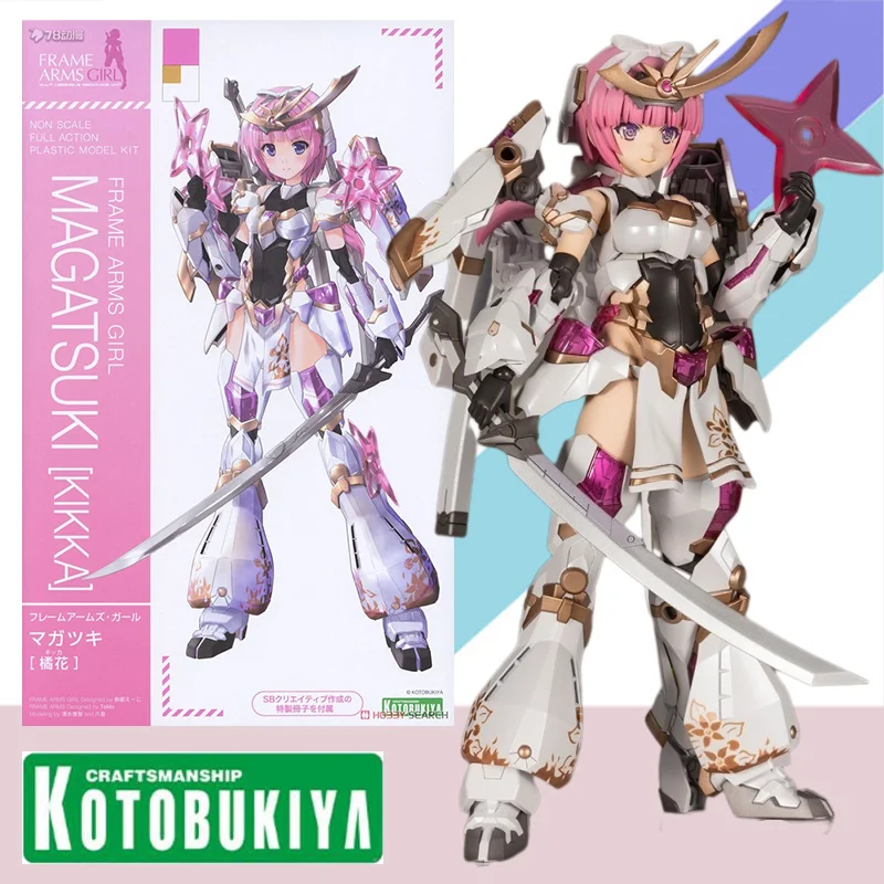 Kotobukiya Original box Mobile Suit FRAME ARMS GIRL FAG MAGATSUKI KIKKA Anime Figure Action Assembly Model Kit Toy Gift for Kids