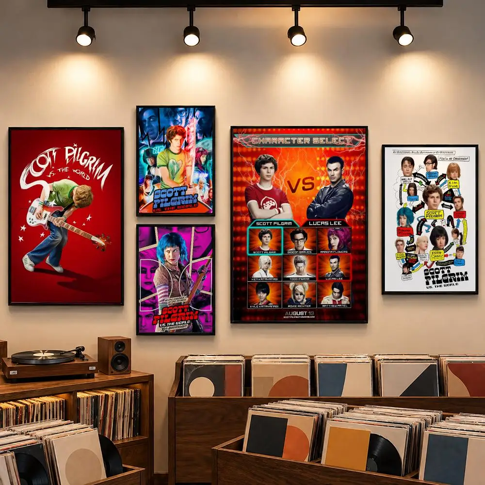 Scott Pilgrim vs The World Comedy Poster DIY Wall Art Print Decorative Mural Home Decor Gift Unframed