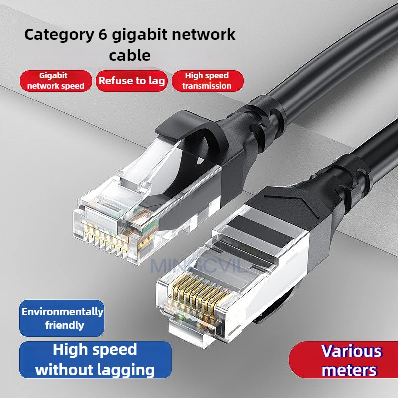 Cavo Ethernet MINGCVIL Cat6 Gigabit Cavo Internet ad alta velocità 1000Mbps Cavo patch LAN di rete RJ45 per PC portatile router