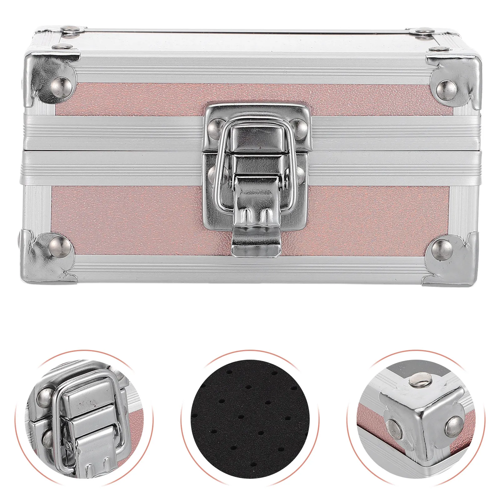 Nail Drill Bit Storage Box E-file Holder Electric Organizer Case for Nails Manicure Metal