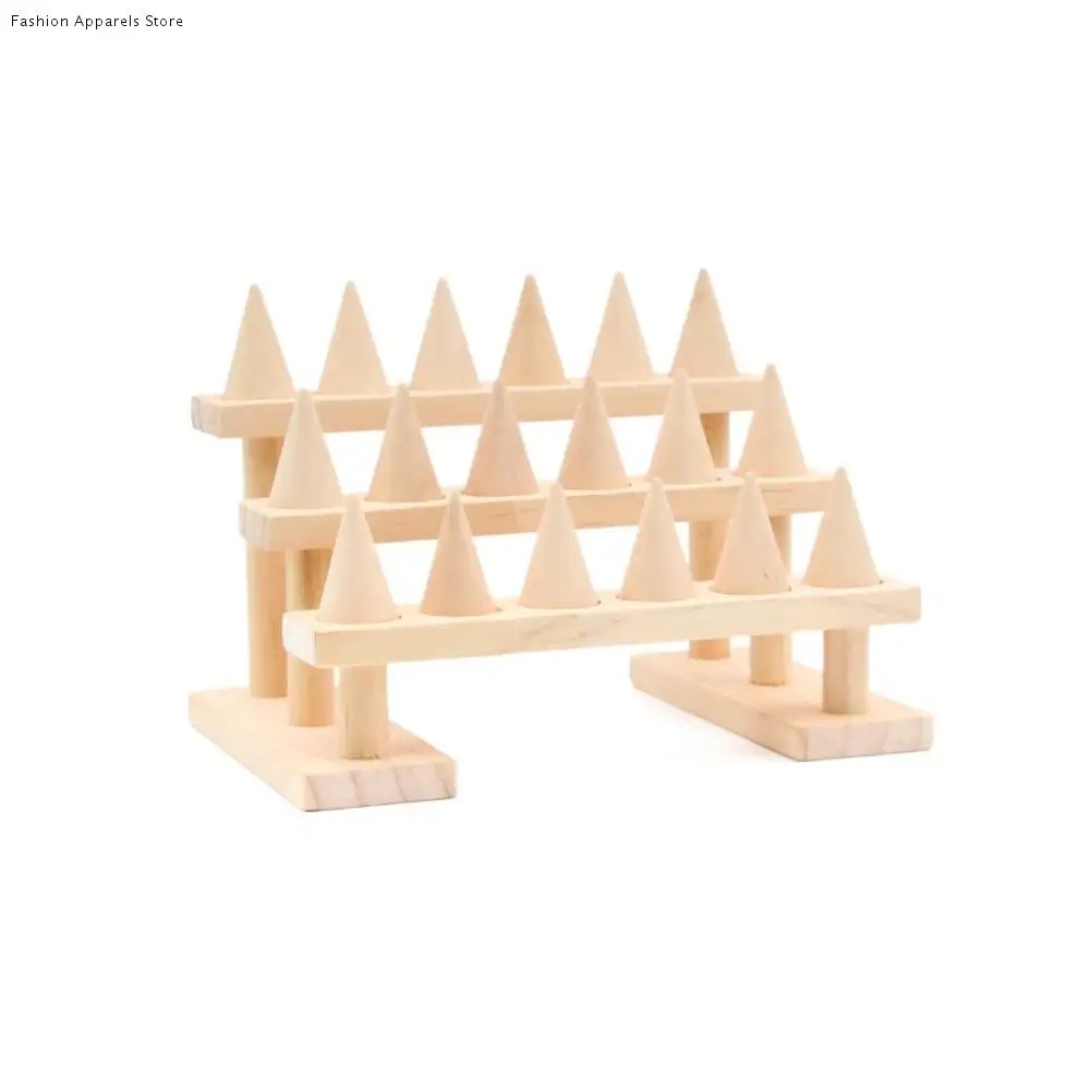 

Multi-layer Cone Ring Display Stand Modern Bracelets Necklace Bangle Storage Tray Organizer Space Saving Ring Storage Rack