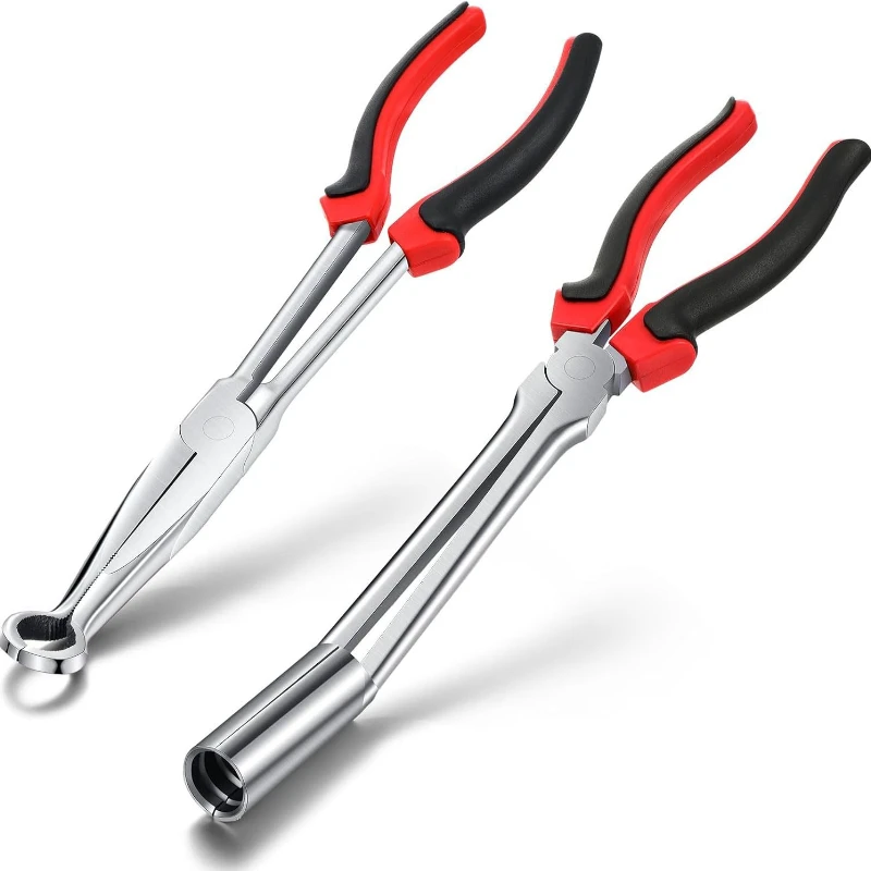 

Red spark plug wire removal tool set
