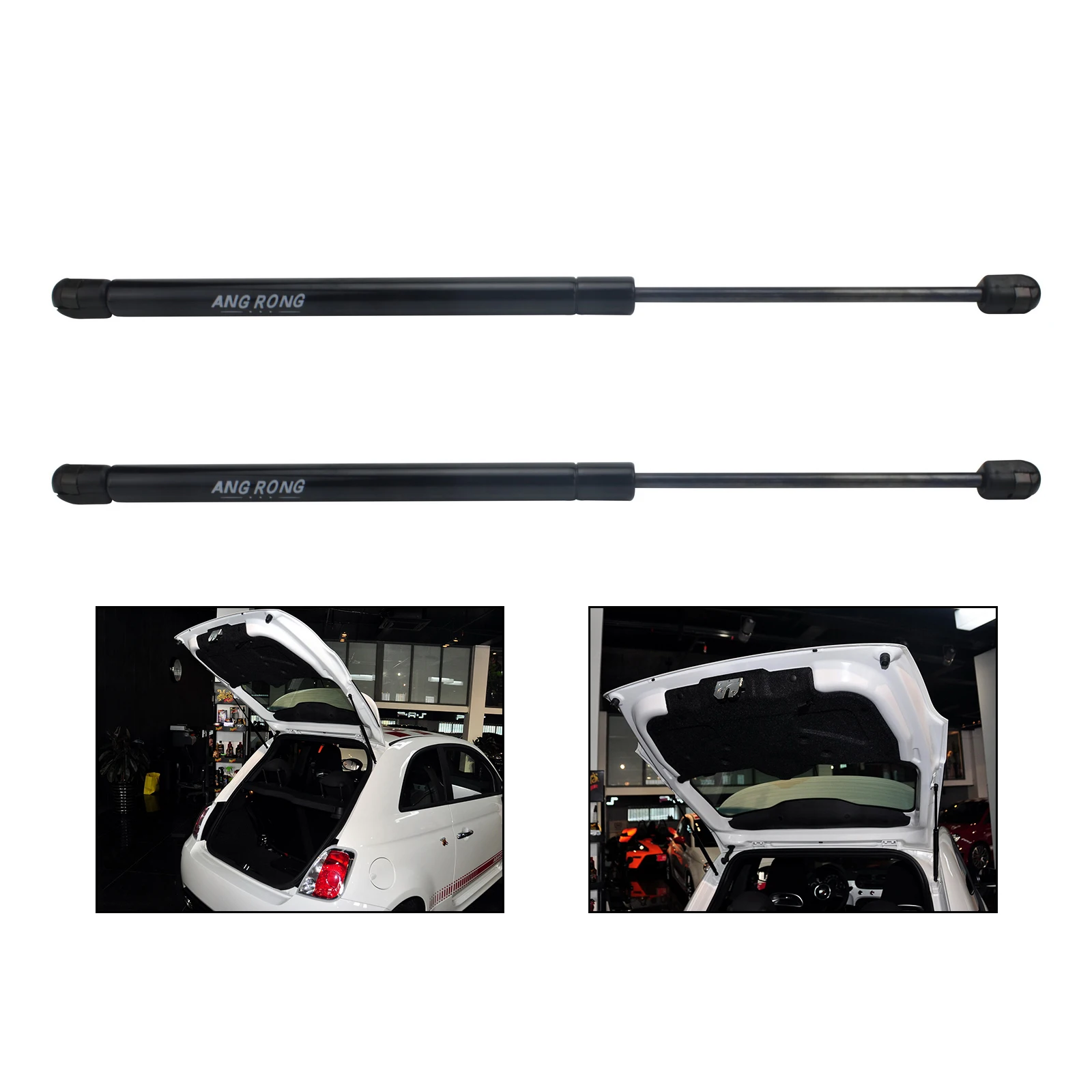 2x Fiat 500 Hatchback 2007-onwards Tailgate Boot Trunk Gas Struts Support Holder