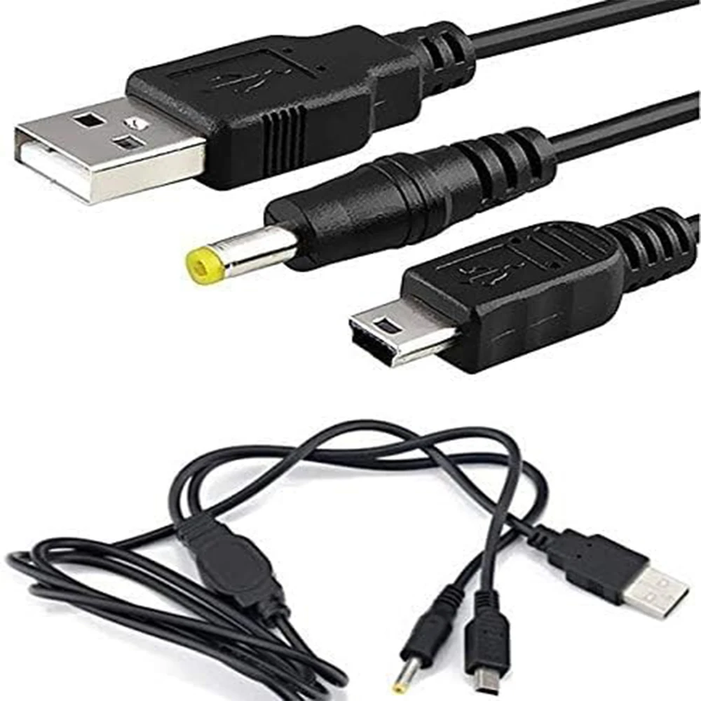 كابل شحن بيانات USB 2 في 1 لجهاز PSP 1000 2000 3000Slim Lite