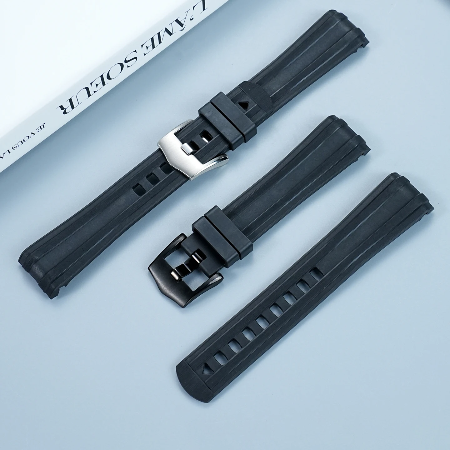 Para Omega Seamaster Series 300m reloj de buceo 210,62/92 correa de reloj deportivo de goma fluorada de repuesto pulsera para hombre 21MM