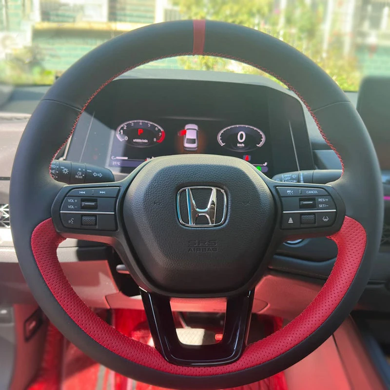 

Hand Sewing Leather Car Steering Wheel Cover for Honda Civic Accord 2023-2025 CRV CR-V HRV ZRV 2023-2026 Breeze 2025 Pilot 2023