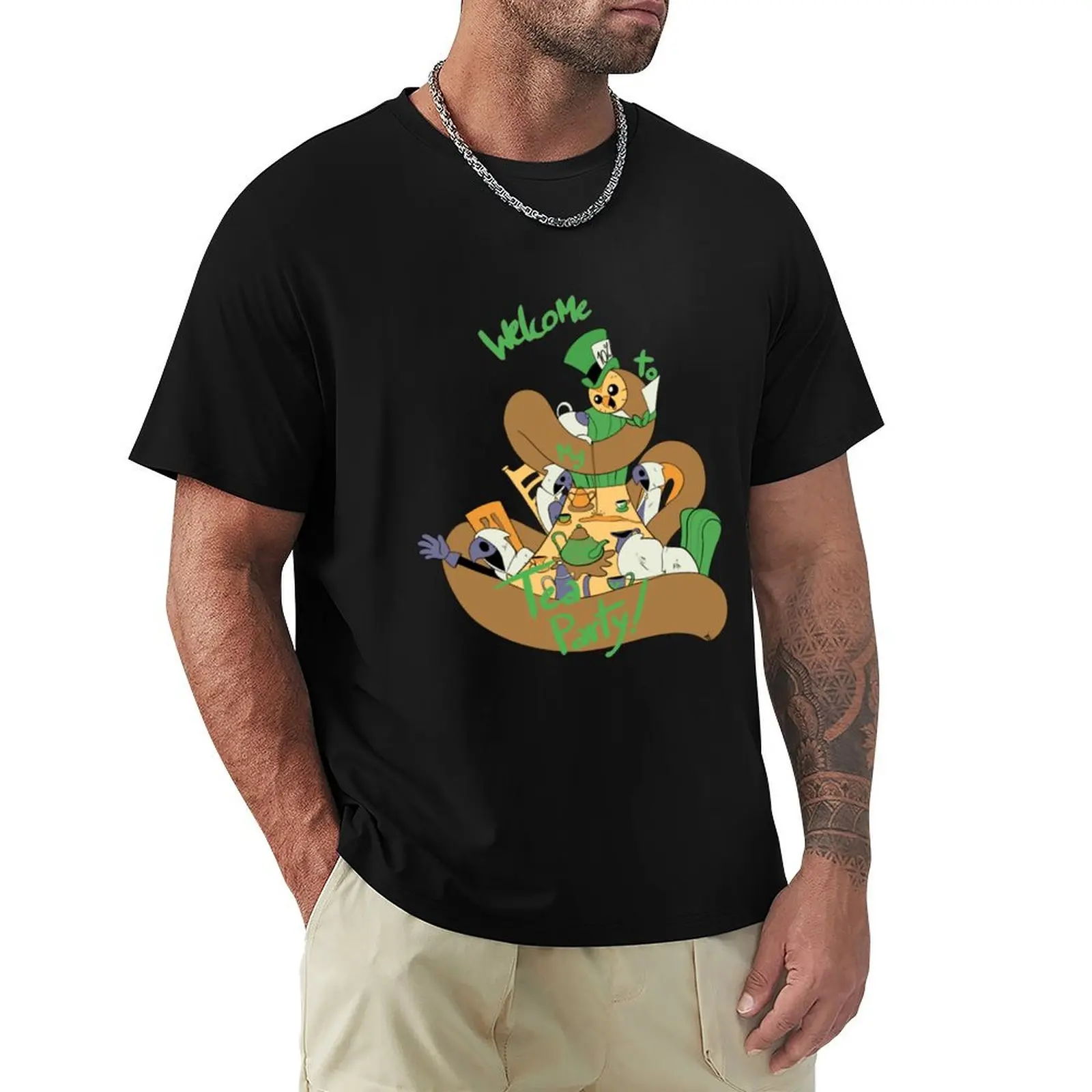 

Hooty's Tea Party T-Shirt Aesthetic clothing T-shirts oversize workout shirts for men