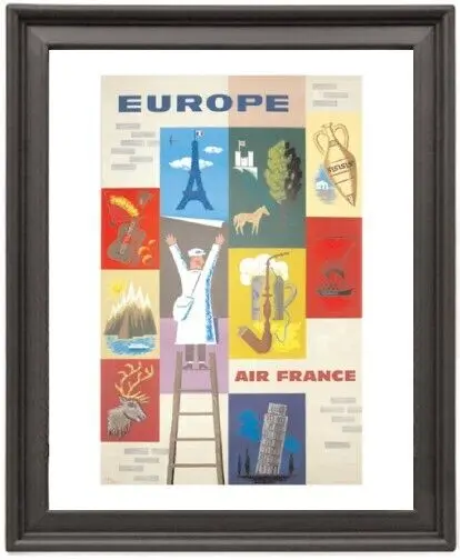 

Framed Poster Europe Picture Frame 16x12 inches Photo Paper Print