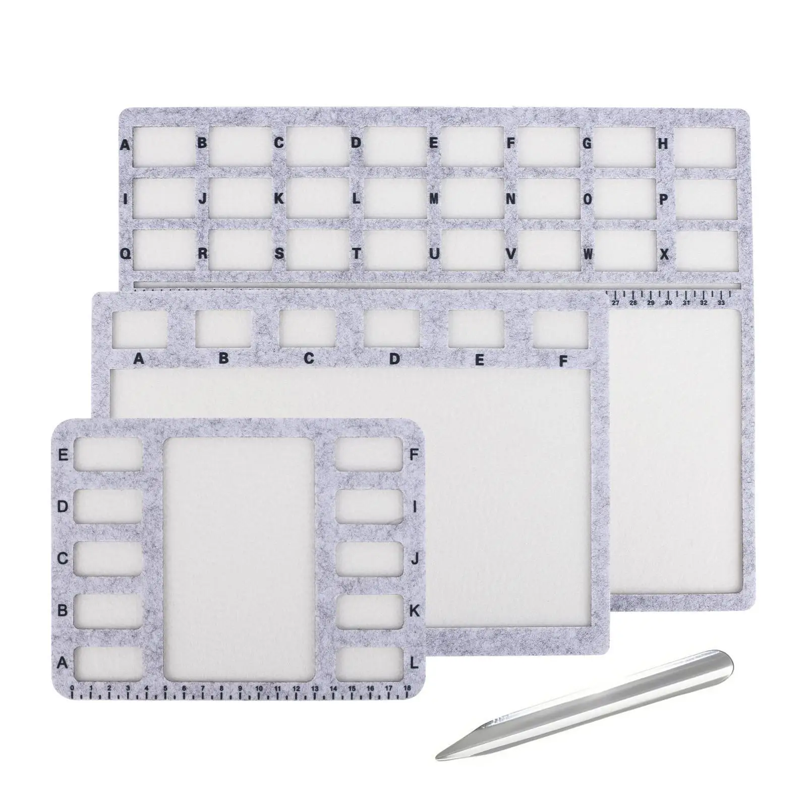 Jewelry Design Bead Tray Felt Organizer with Compartments for Beading Supplies and Tools for Bracelet Necklace Craft Workstation