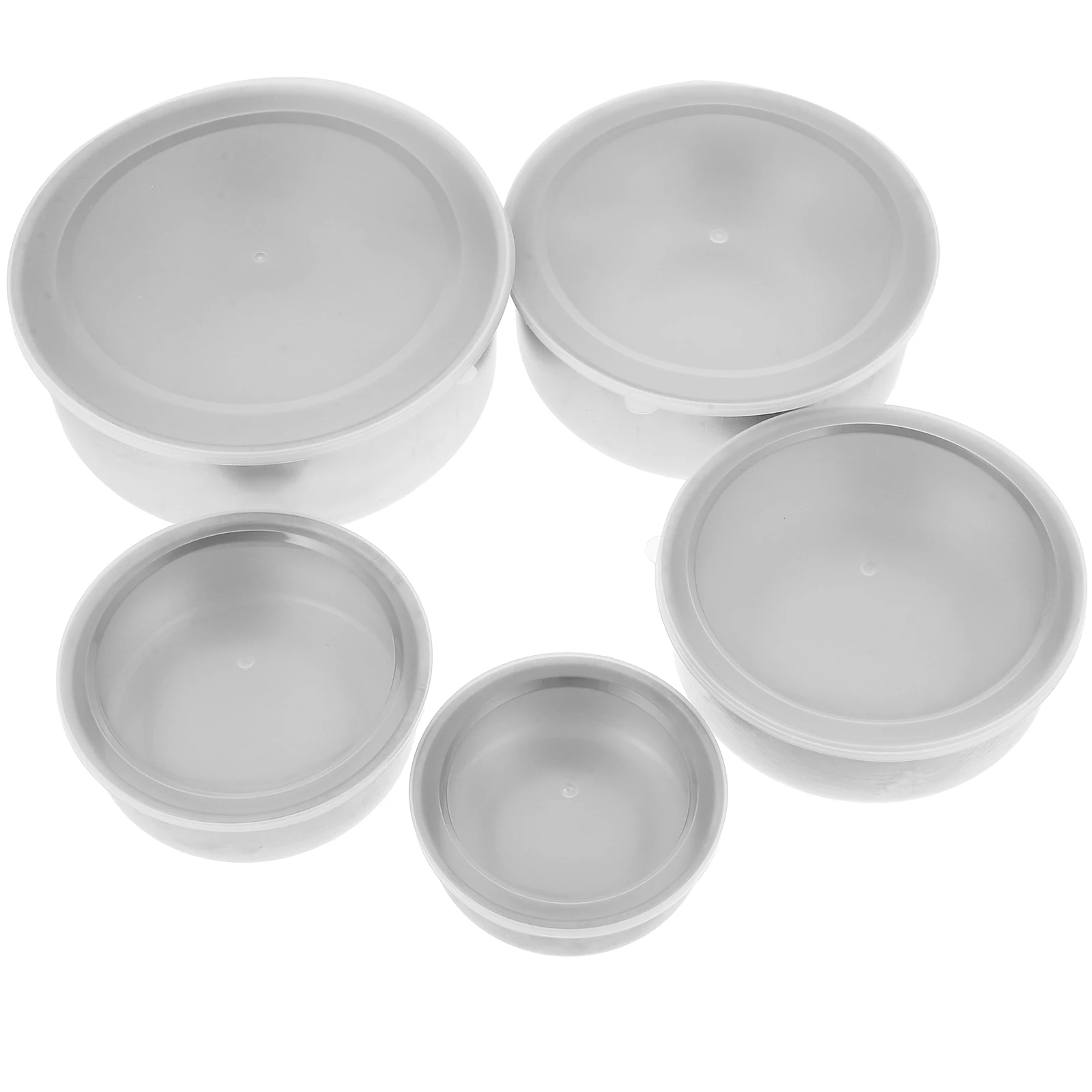 

5pcs Stainless Steel Preservation Box Round Sealing Food Container With Lid Storage Boxes For Snack Home