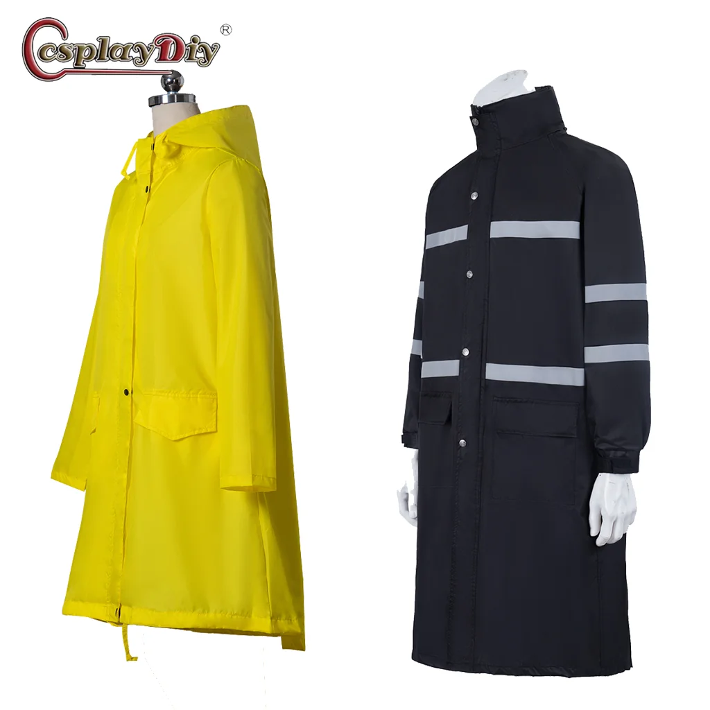 In Stock Coraline The Other Mother Cosplay The Secret Door Wybie Raincoat Cosplay Waterproof Halloween Scary Mother Costume