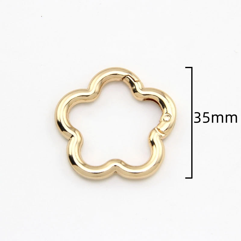 5 stks Metalen Bloemvorm Sleutelhanger Sluiting Swivel Snap Sleutelhanger Bulk Bloesem Lente Snap Karabijn Haak voor Sleutelhanger Craft DIY