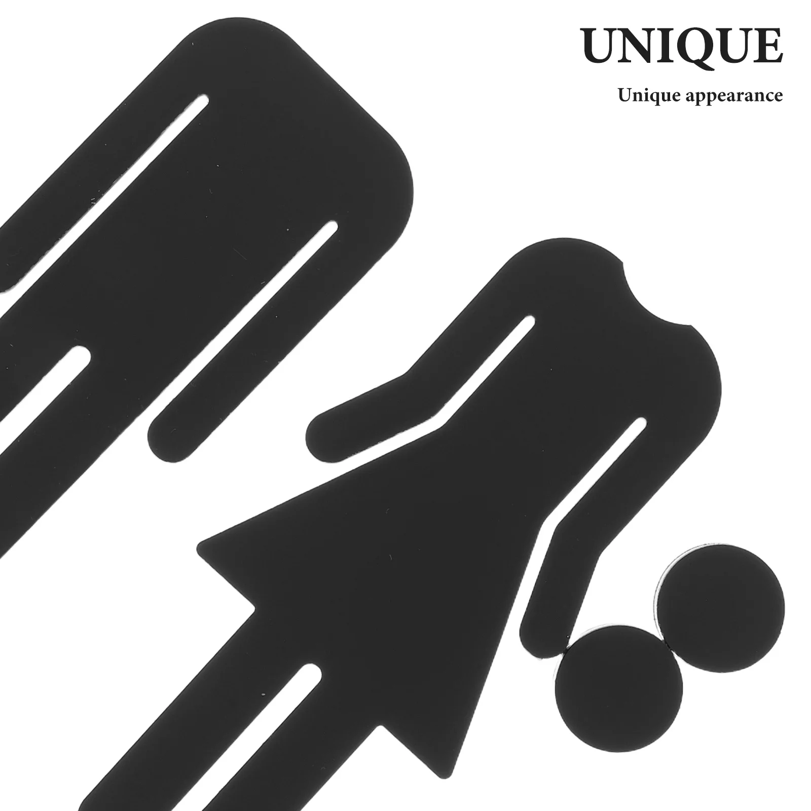 2pcs Bathroom Sign Acrylic Toilet Door Marker Waterproof For Office Hotel Restaurant Washroom Restroom Signage Self Adhesive