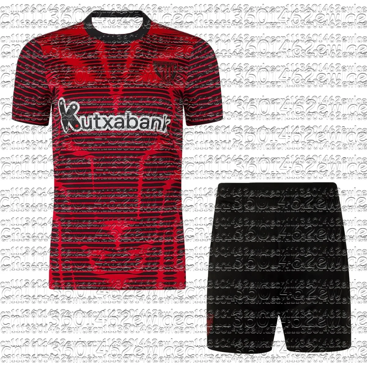 Men Athletic Soccer Jersey Set Gradient Wave Print Short Sleeve Family Matching Quick Dry Loose Fit Sports Training Football Set