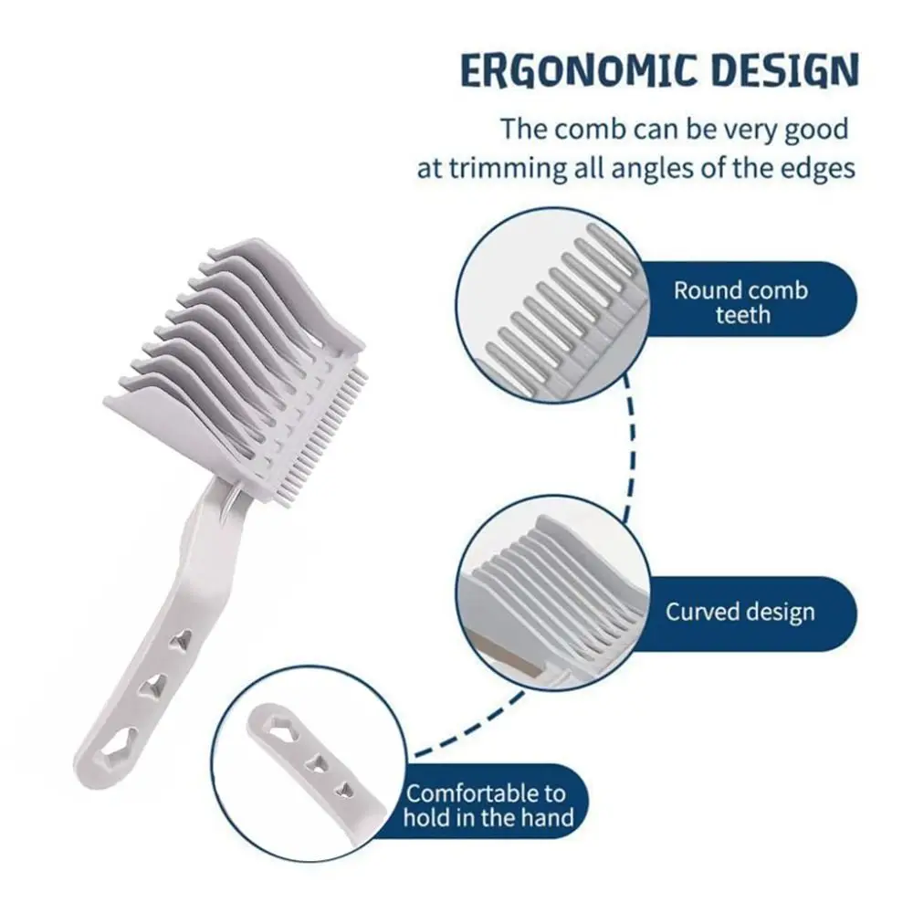 Blend Friend Fade Comb Ergonomic Gradienter Design Hair Cutting Comb Curved Positioning Comb Barber Supplies