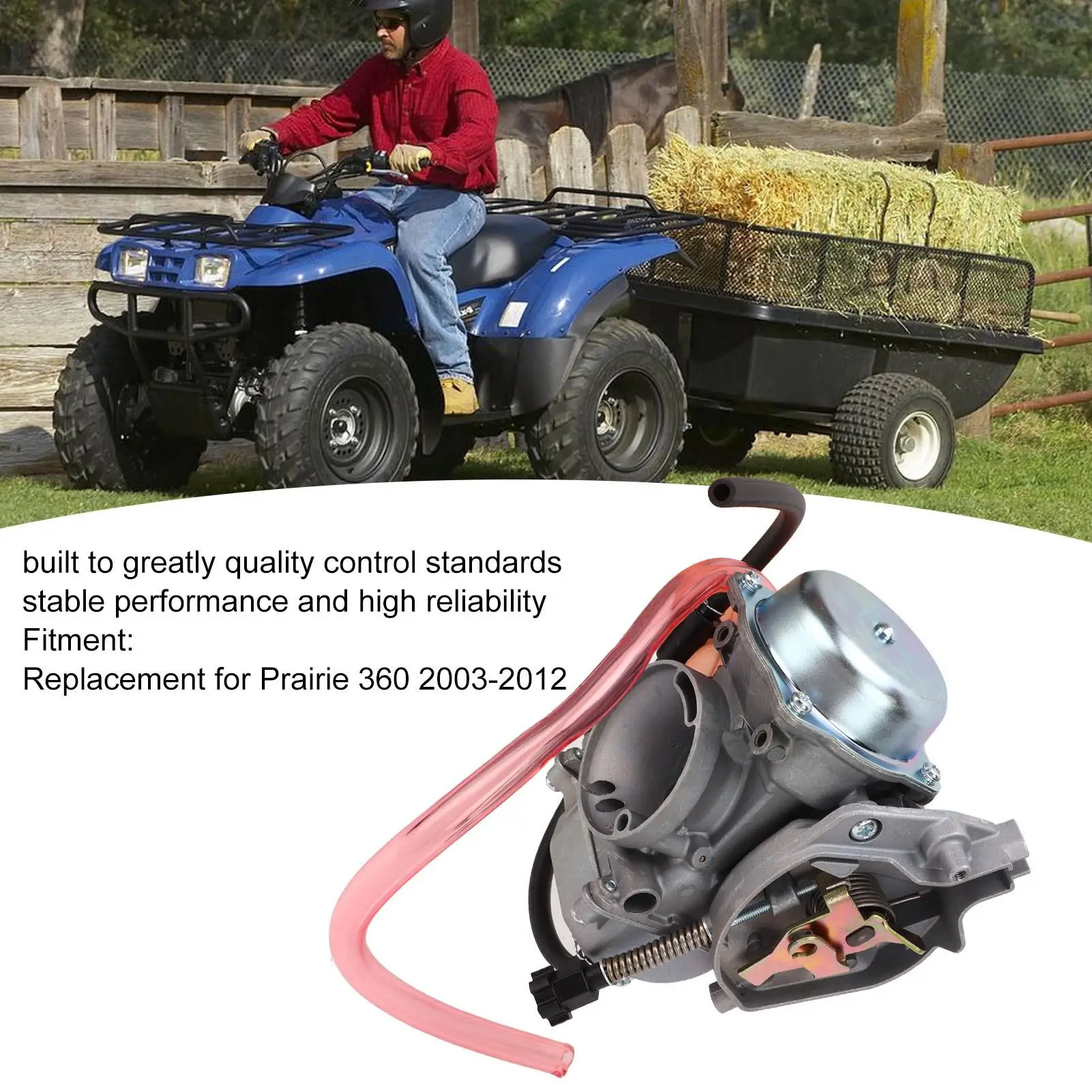 مجموعة المكربن المهنية استبدال الكربوهيدرات المعدنية لكاواساكي KVF360 البراري 360 2003-2012 #5