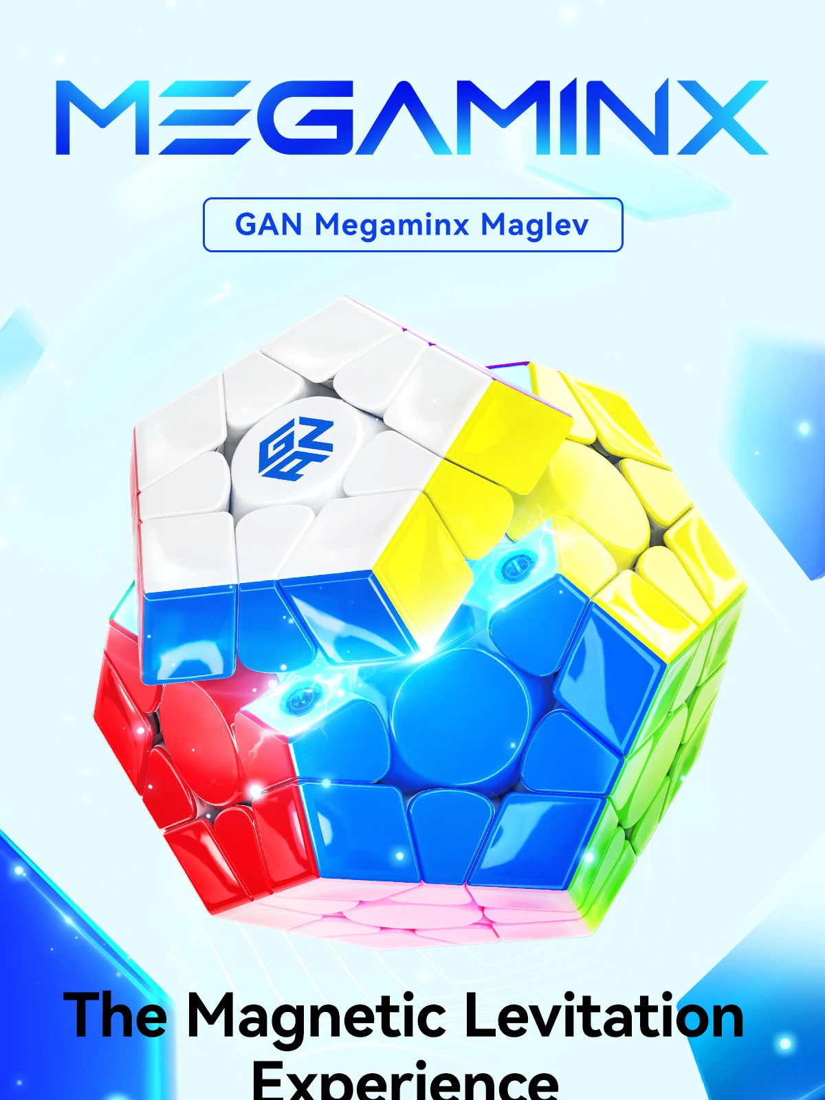 2024 Nowy GAN Megaminx Maglev Cube, GAN 12-stronna kostka 3x3x3 Magic Cube Profesjonalna kostka GAN Speed Magnetic Cube