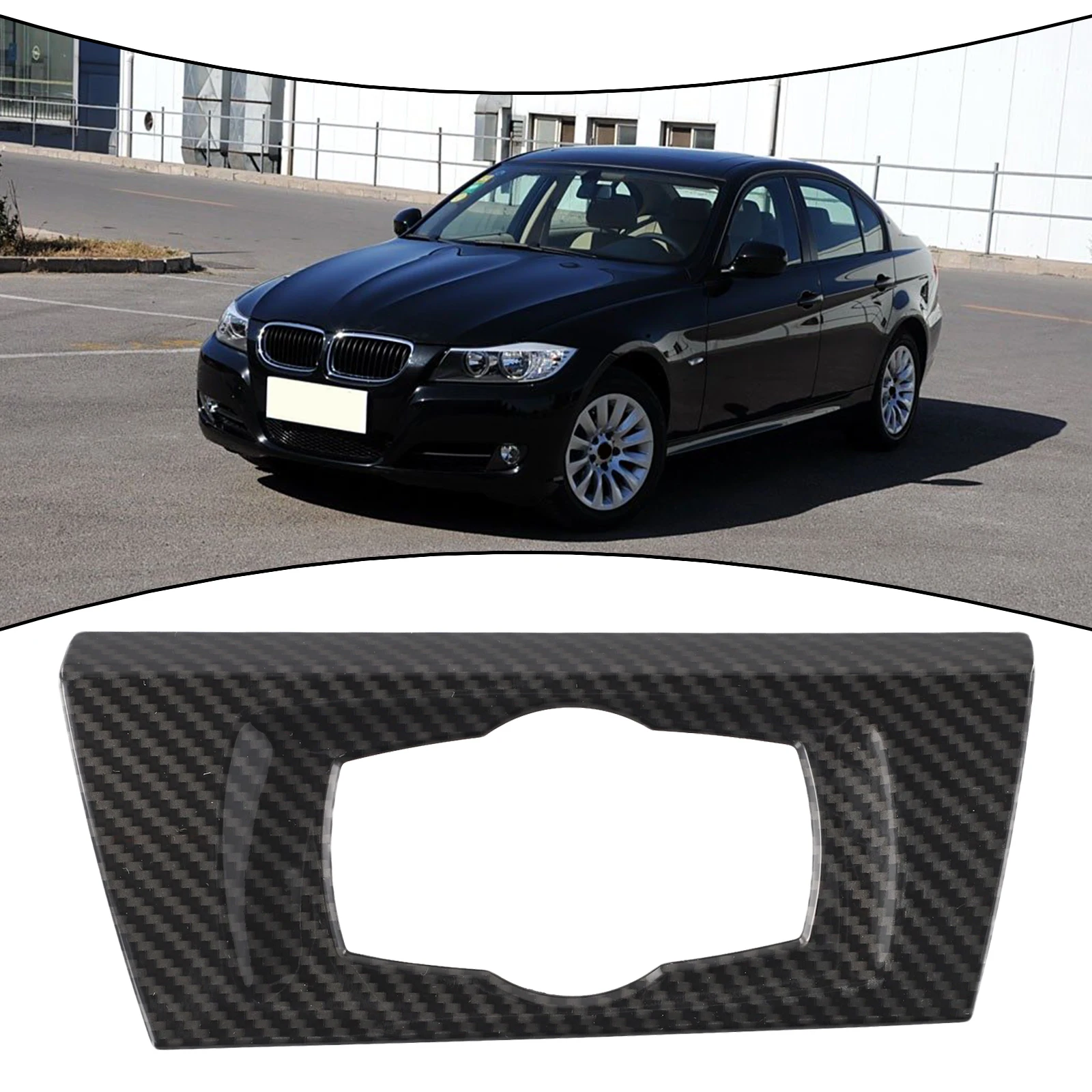 

Protect Your Car's Headlight Switch Frame from Scratches with This Fiber Material Trim Cover for For Bmw 3 Series E90 E92 E93
