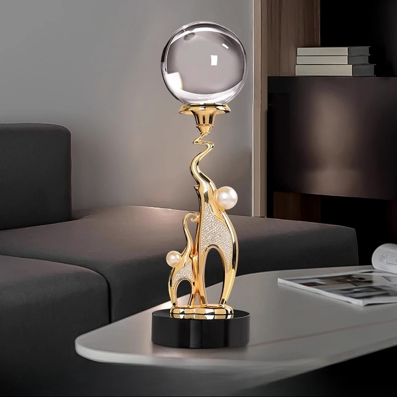 

Premium, light luxury, glass, crystal ball, ornament, living room, entrance
