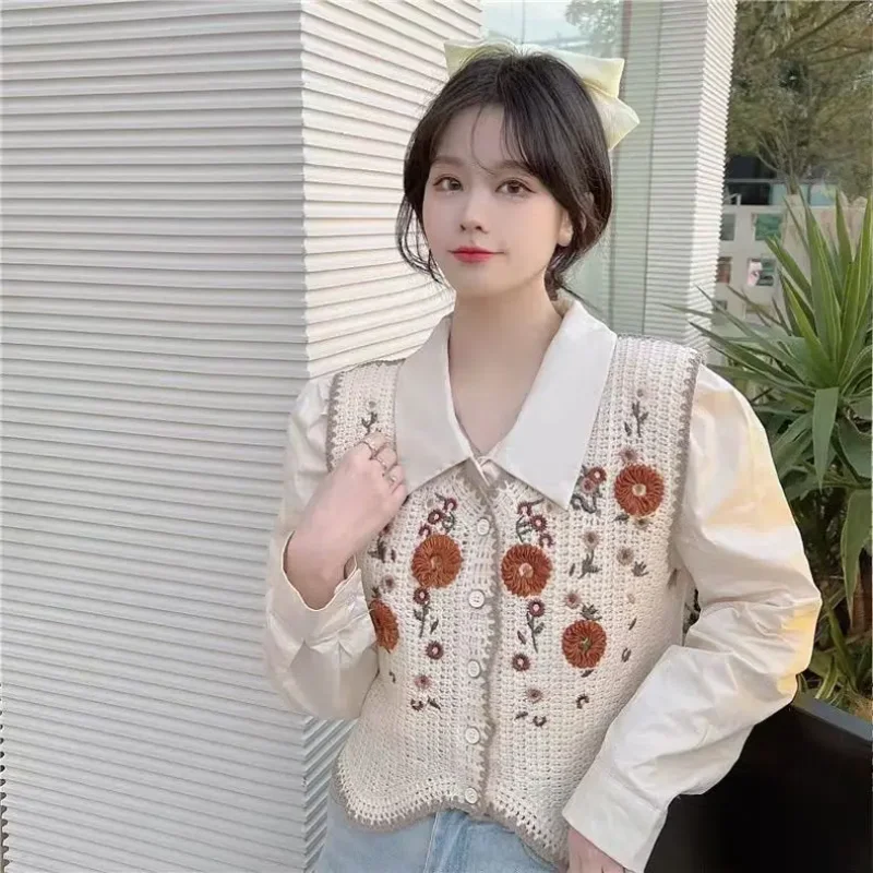 Colete Feminino de Tricô com B - Crop Cardigan Vintage avaliação e preço