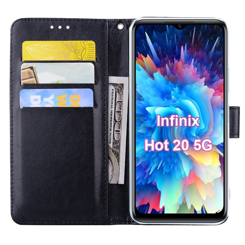 Flip Case For Infinix Hot 20 5G Capa Wallet Leather Phone Bag Shell Skin Cover For Funda Infinix Hot20 5G X666B 6.6