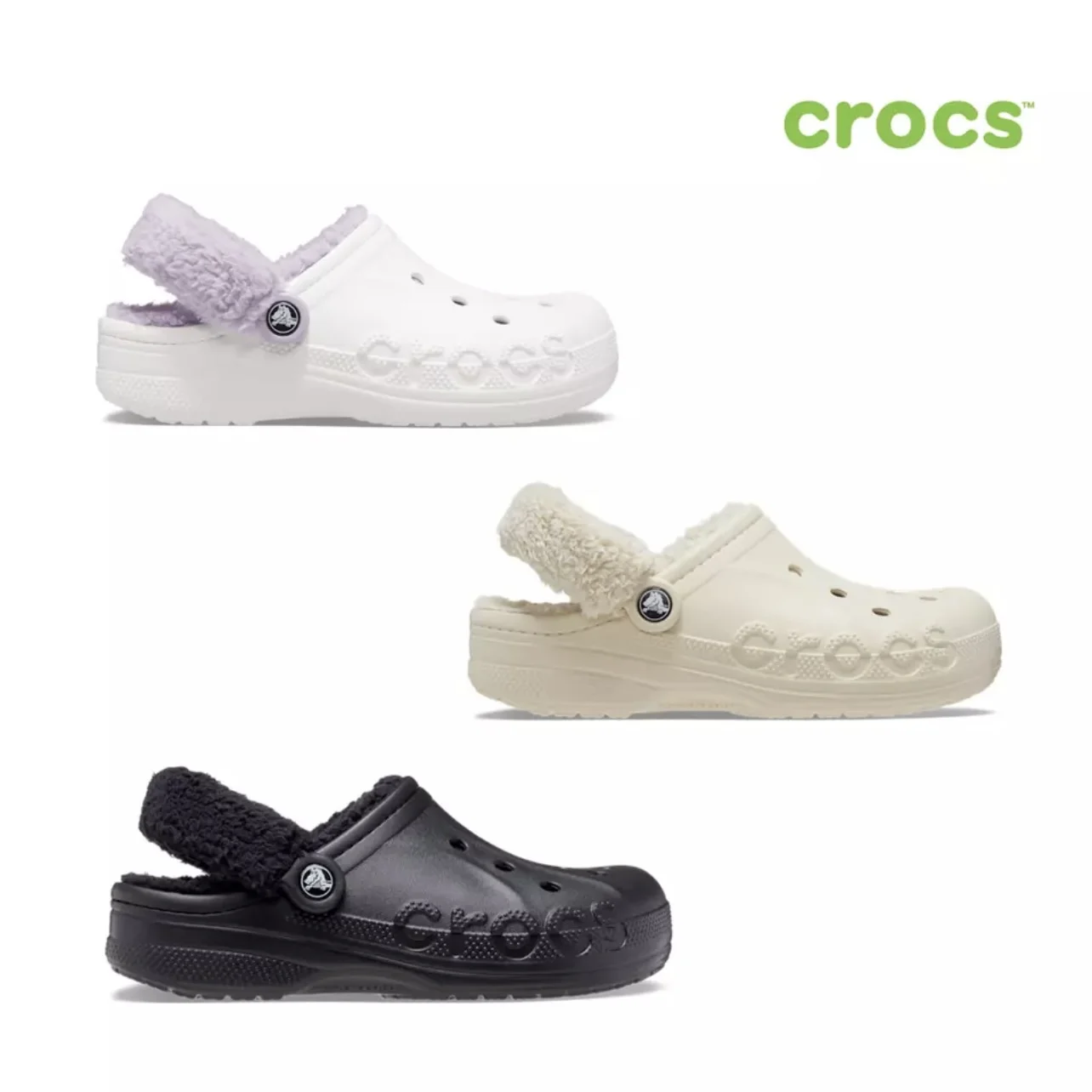 

Crocs Warm Cotton Beya Warm Winter Fleece Outdoor Woolen Shoes 206633 Clogs Perfect for Winter Closed-Toe Slip-Ons