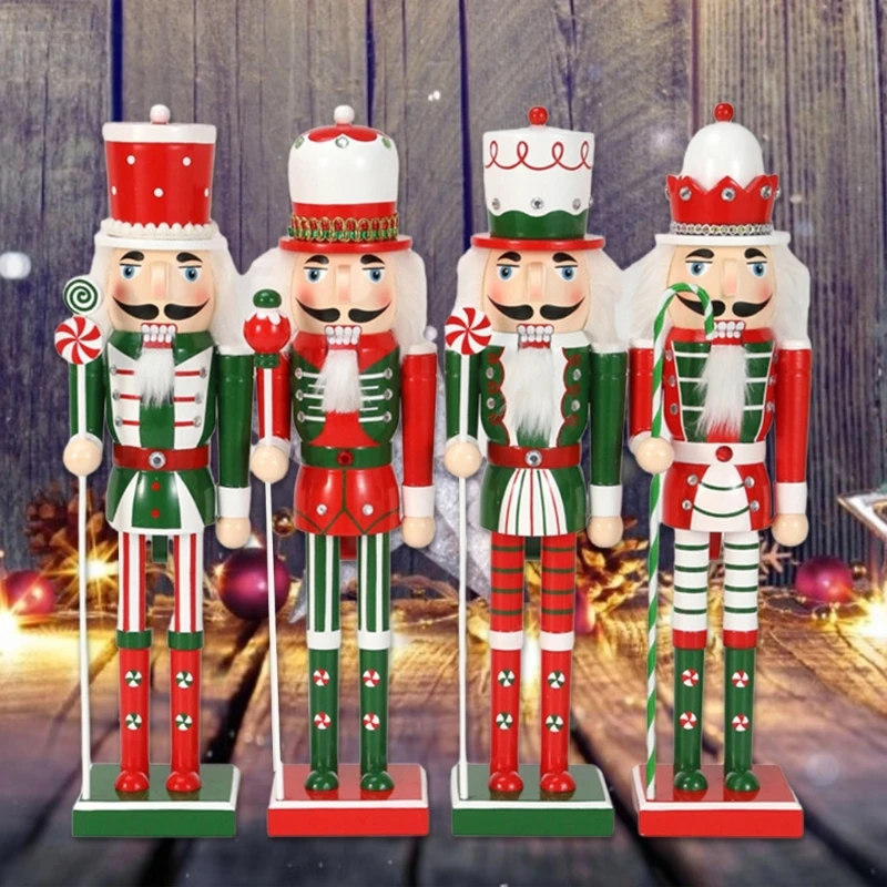 Festival Nutcrackers Home Display Statue Traditional 50CM Nutcrackers Ornament with Candy Accent with Ribbon for Gifting B03E