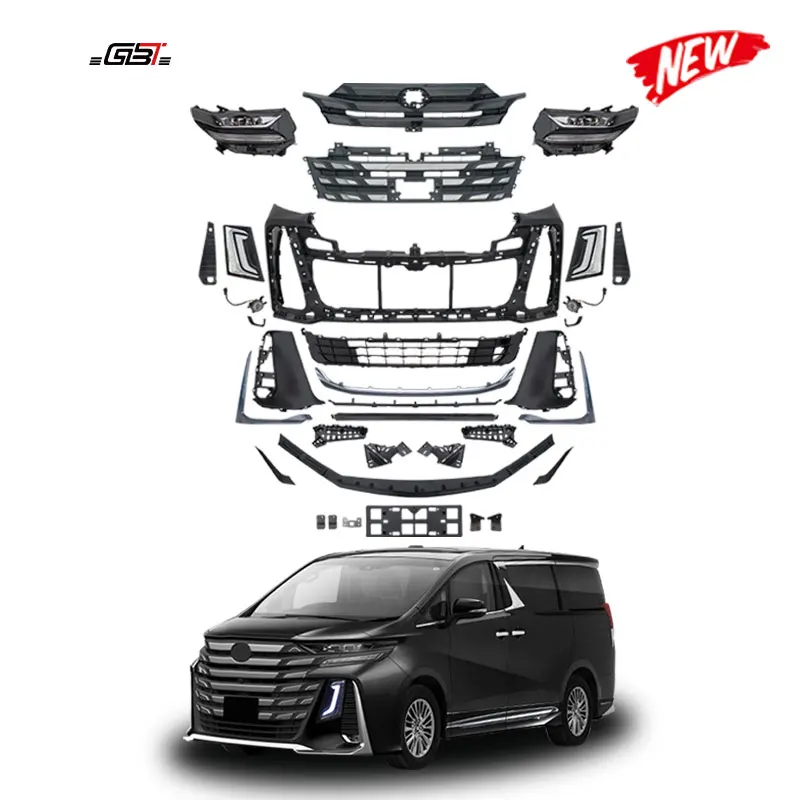 GBT Alphard To 40 Vellfire 2024 Model Conversion Kit Front Bumper Facelift Accessories For 2015-2022 Alphard anh30 anh35 Model