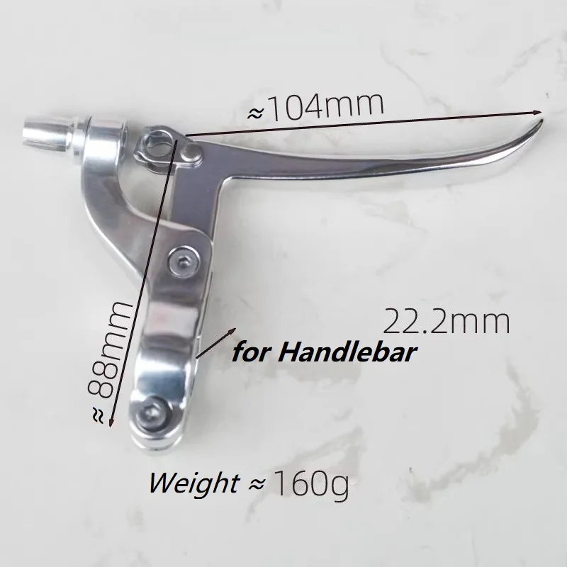 Bright Silver Retro Bike Brake Lever 22.2mm Aluminum Alloy Brake Lever Folding Bike City Bicycle Brake Lever Hollow-out