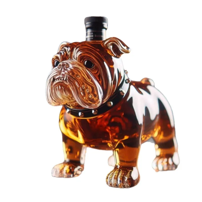 Interesting Bulldog Whiskey Bottle Collectible Wine Pot Restaurant Shelf Collectible Wine Bottle Decanter Tequila Liquor
