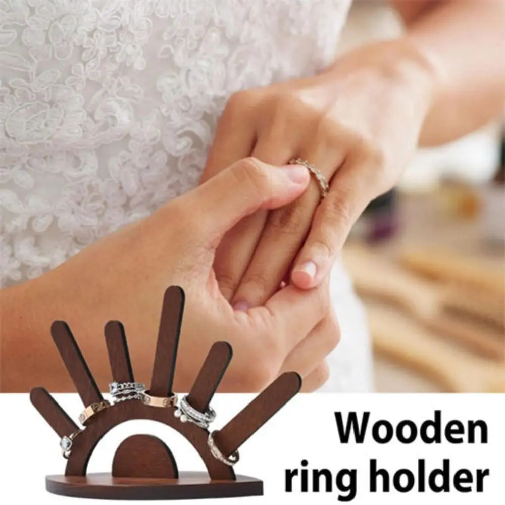 

DIY Wooden Jewelry Holder Storage Necklace Bracelet Jewelry Display Stand Handicraft Ornaments Ring Display Rack Jewelry Display