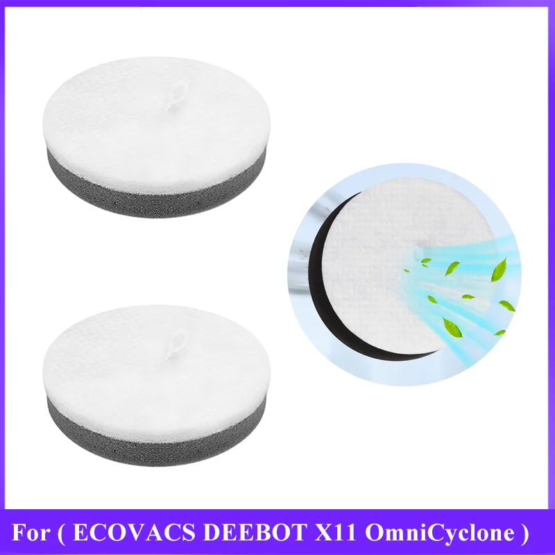 Für ECOVACS Für DEEBOT X11 Für OmniCyclone 4/6/9/15 Schwamm Filter Patronen Roboter Staubsauger Teile Pad Teil Zubehör