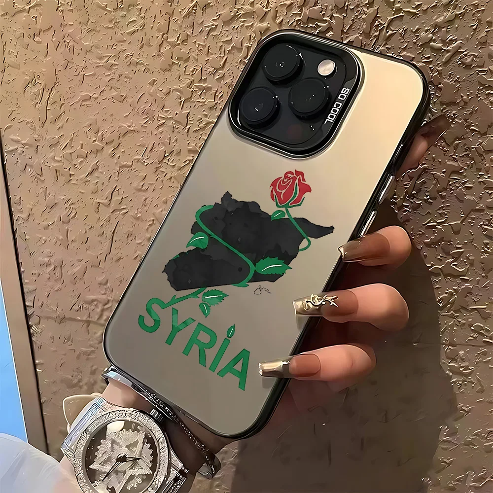Syrian flag Phone Case For iPhone 16 15 14 13 12 11 mini Pro Max XR XSMAX Plus Anti Fall Matte Back Cover
