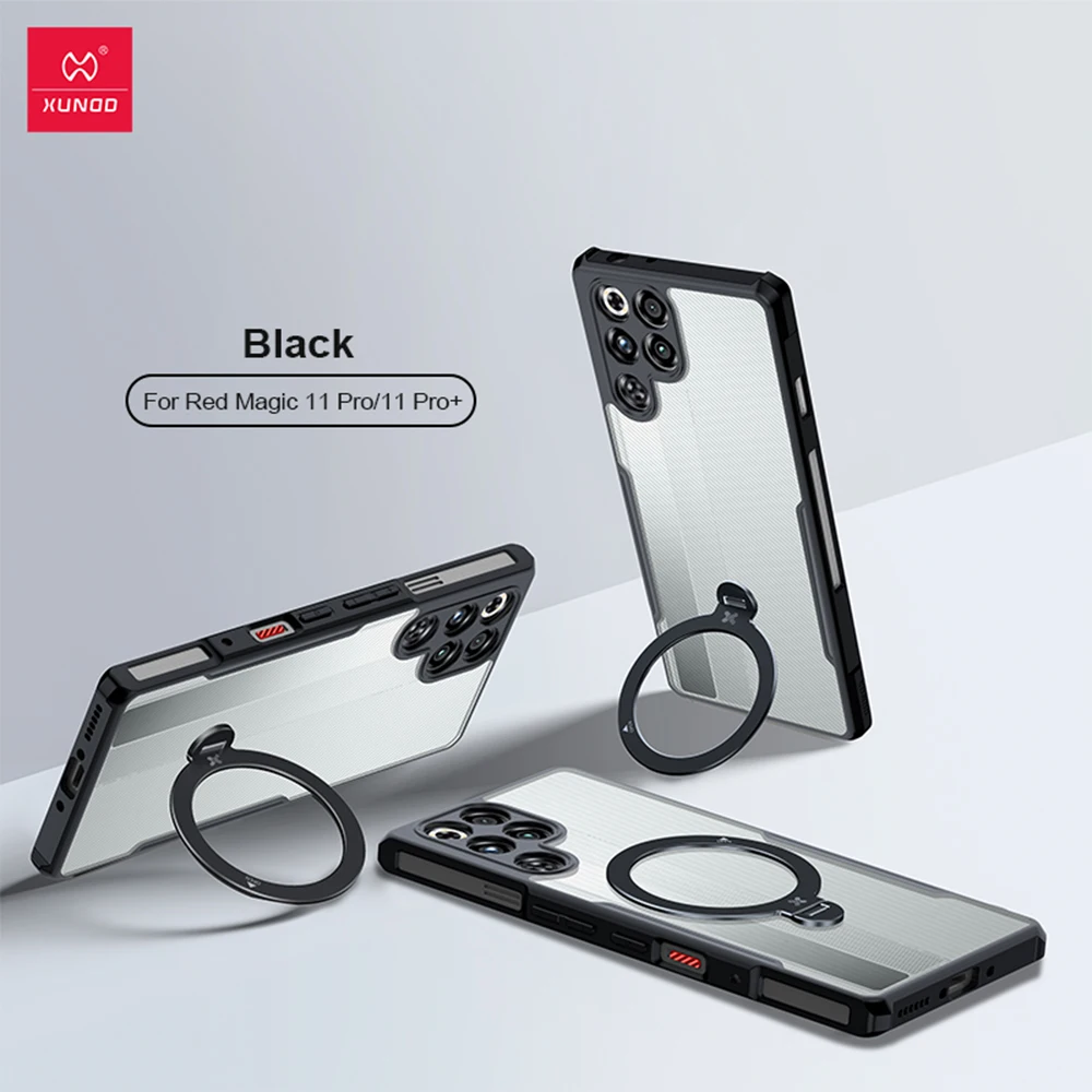 Xundd Schutzhülle für Nubia Red Magic 11 Pro, Red Magic 11 Pro Plus, stoßfeste Airbag-Hülle, Kameraschutz, transparente Rückseite mit Streifen – Detail 3