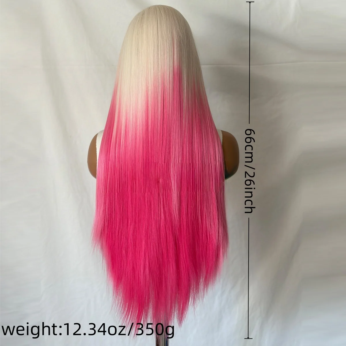 التدرج الوردي شعر مستعار للنساء طويل مستقيم الشعر الجبهة الدانتيل 13*4 الطبيعية رقيق تأثيري الاصطناعية الدانتيل الباروكات أومبير الدانتيل شعر مستعار أمامي #3